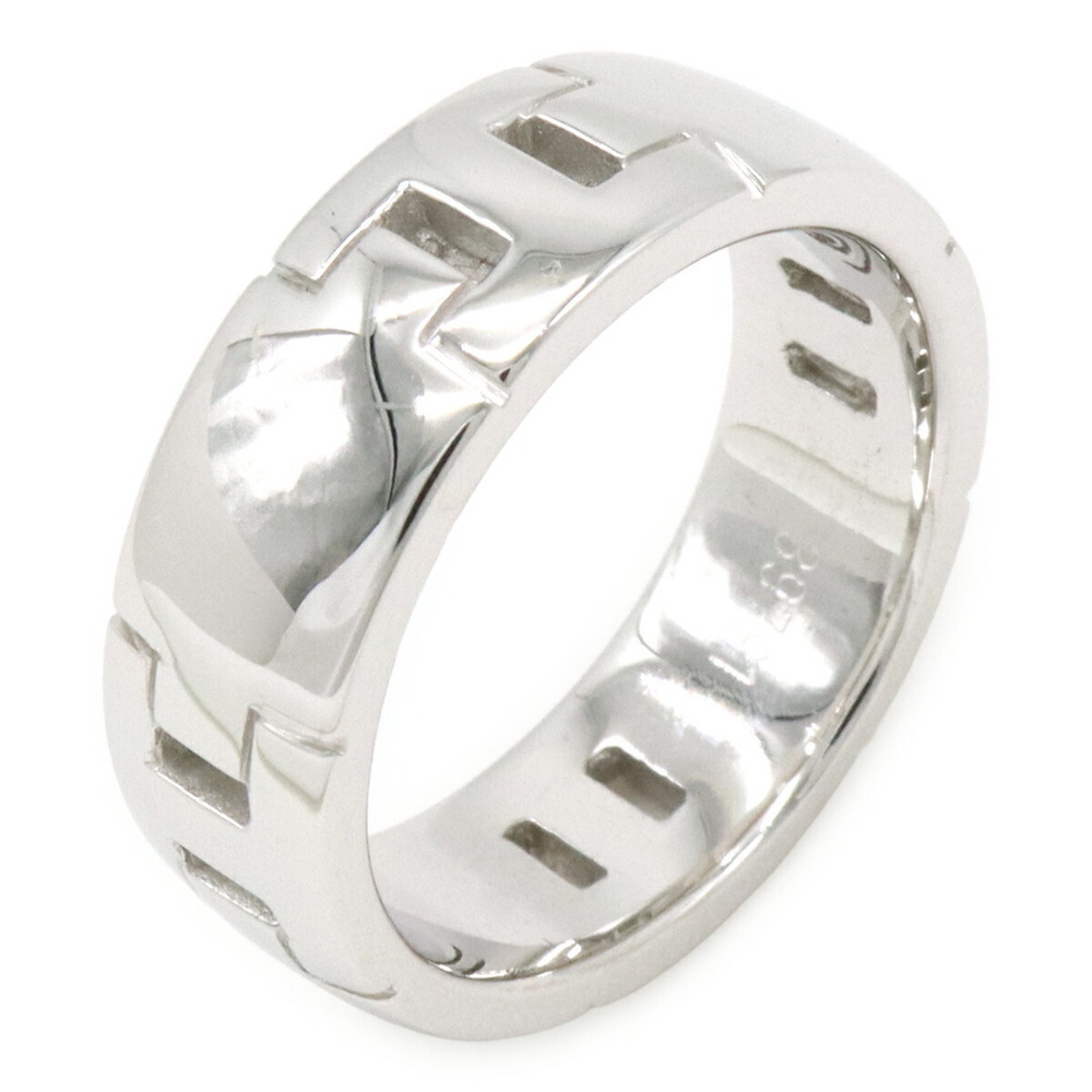 HERMES 18k Silver Ring #51